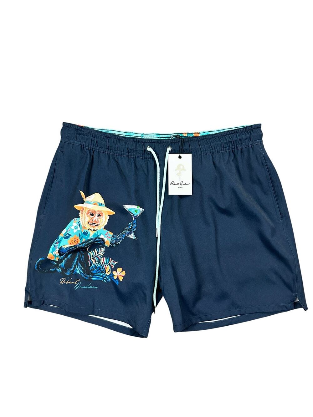 Robert Graham Vacation Monkey Swim Trunks — Size Large